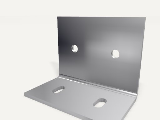 Sheet-metal L mounting bracket — 3D model